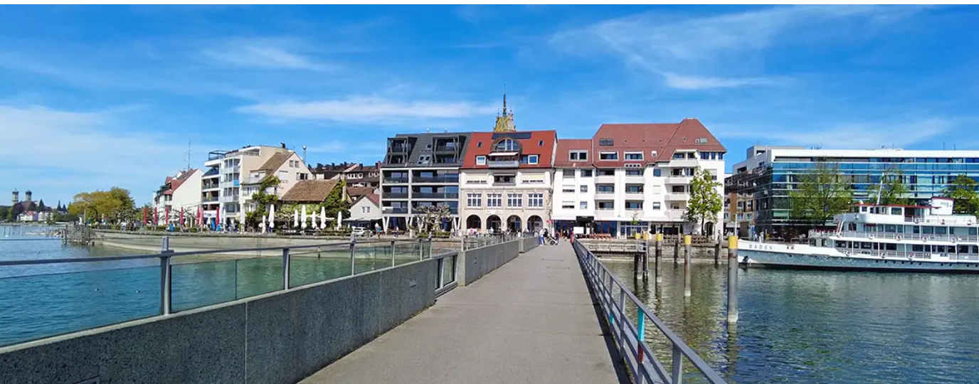 View of the waterfront promenade from the Moleturm